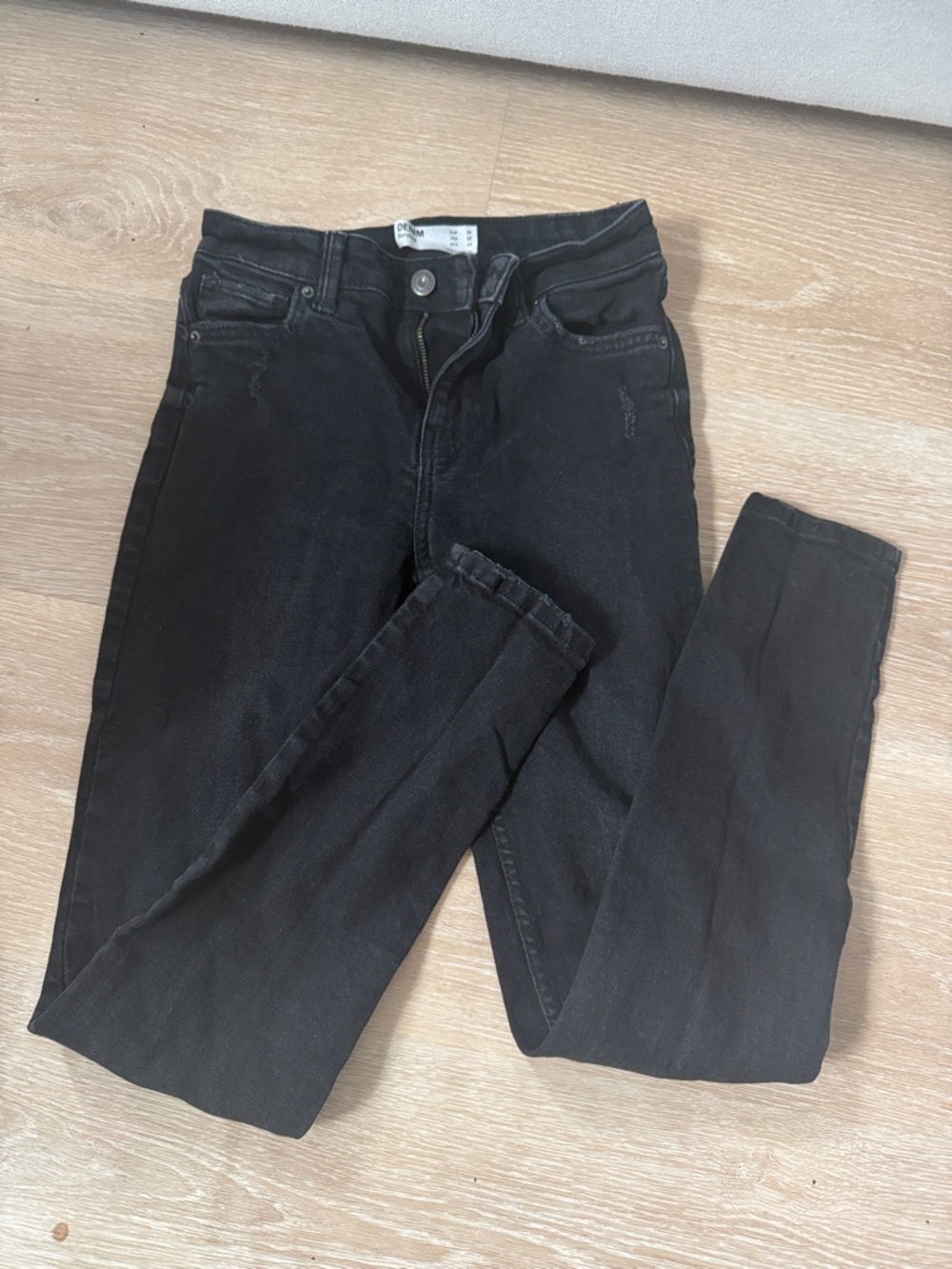 Bershka Black High-Rise Skinny Jeans